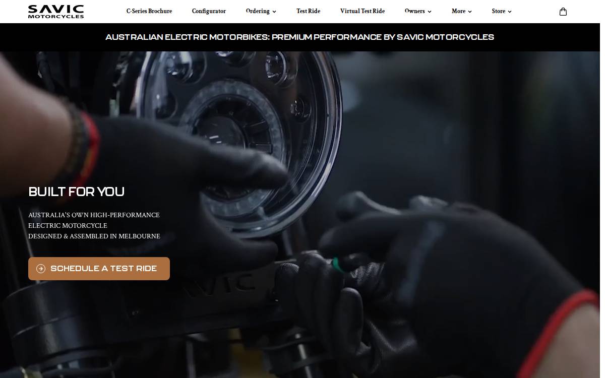 Savic Motorcycles website preview