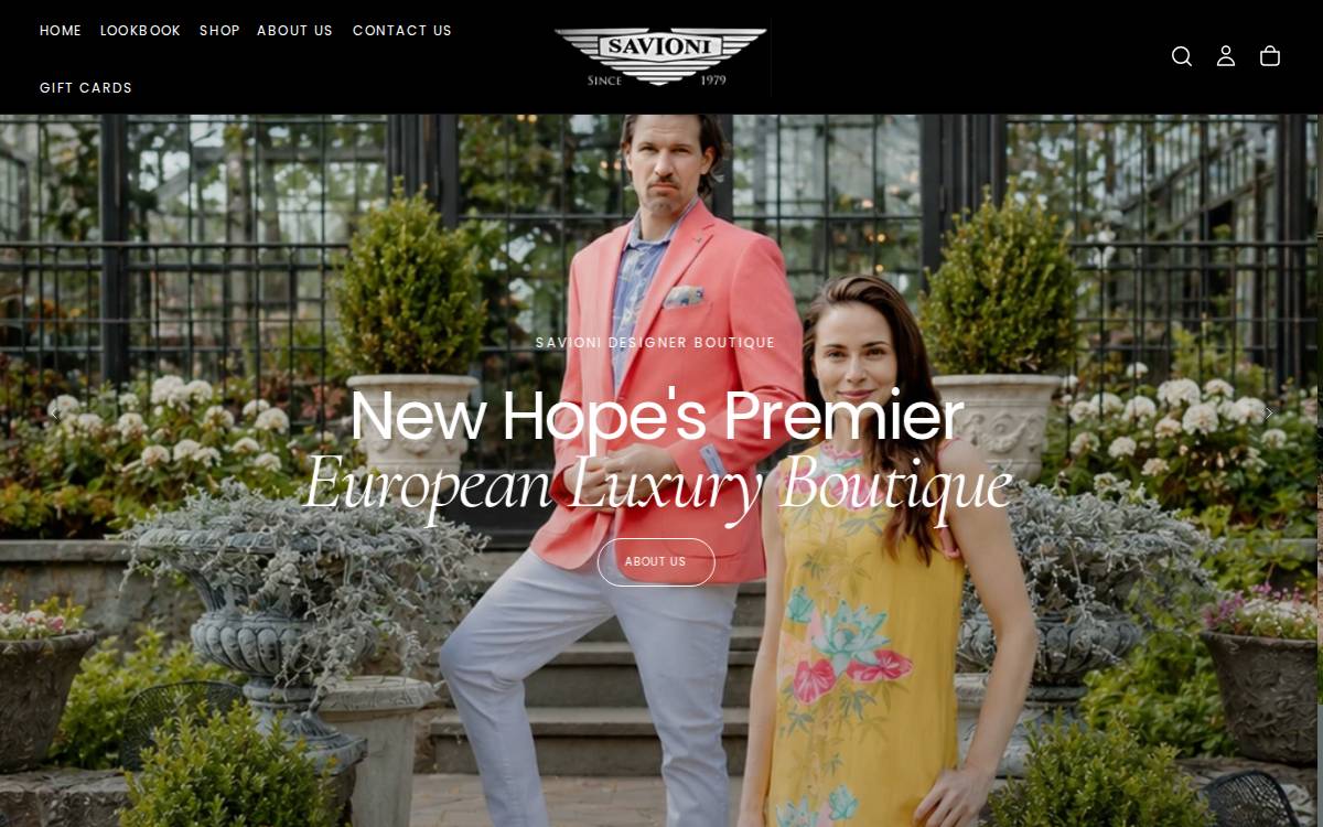 Savionidesignerboutique website preview