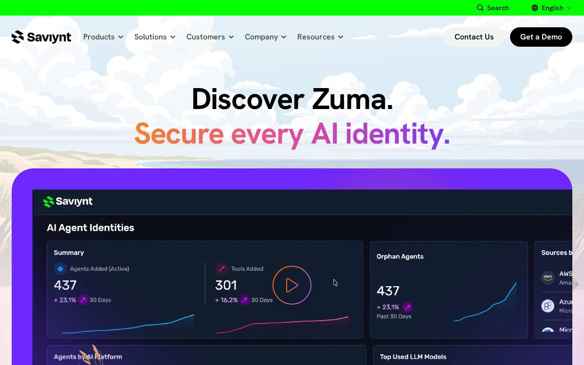 Saviynt website preview