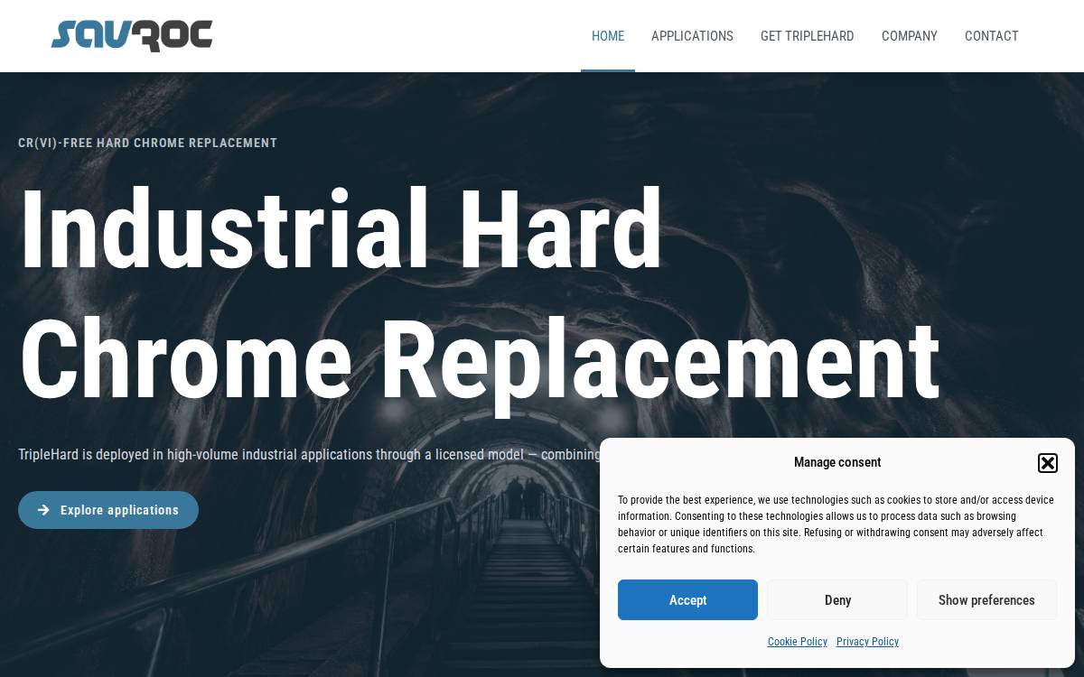 Savroc website preview
