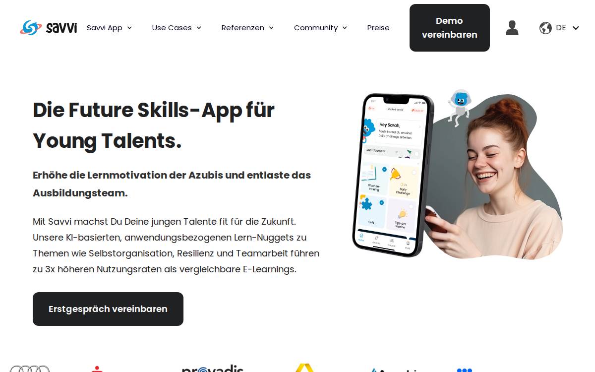 Savvi HR website preview
