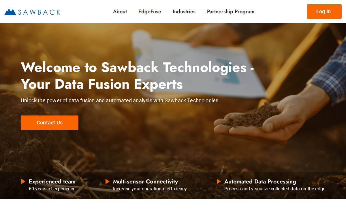Sawback Technologies website preview
