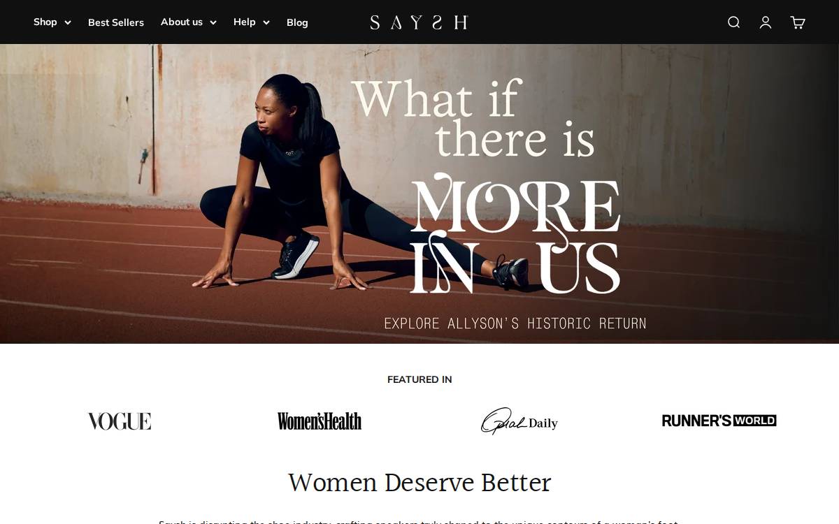 Saysh website preview