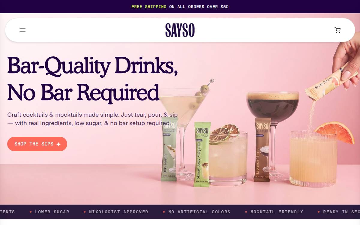 Sayso website preview
