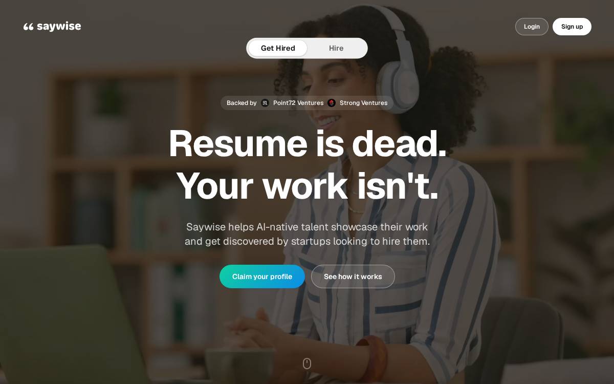 Saywise website preview