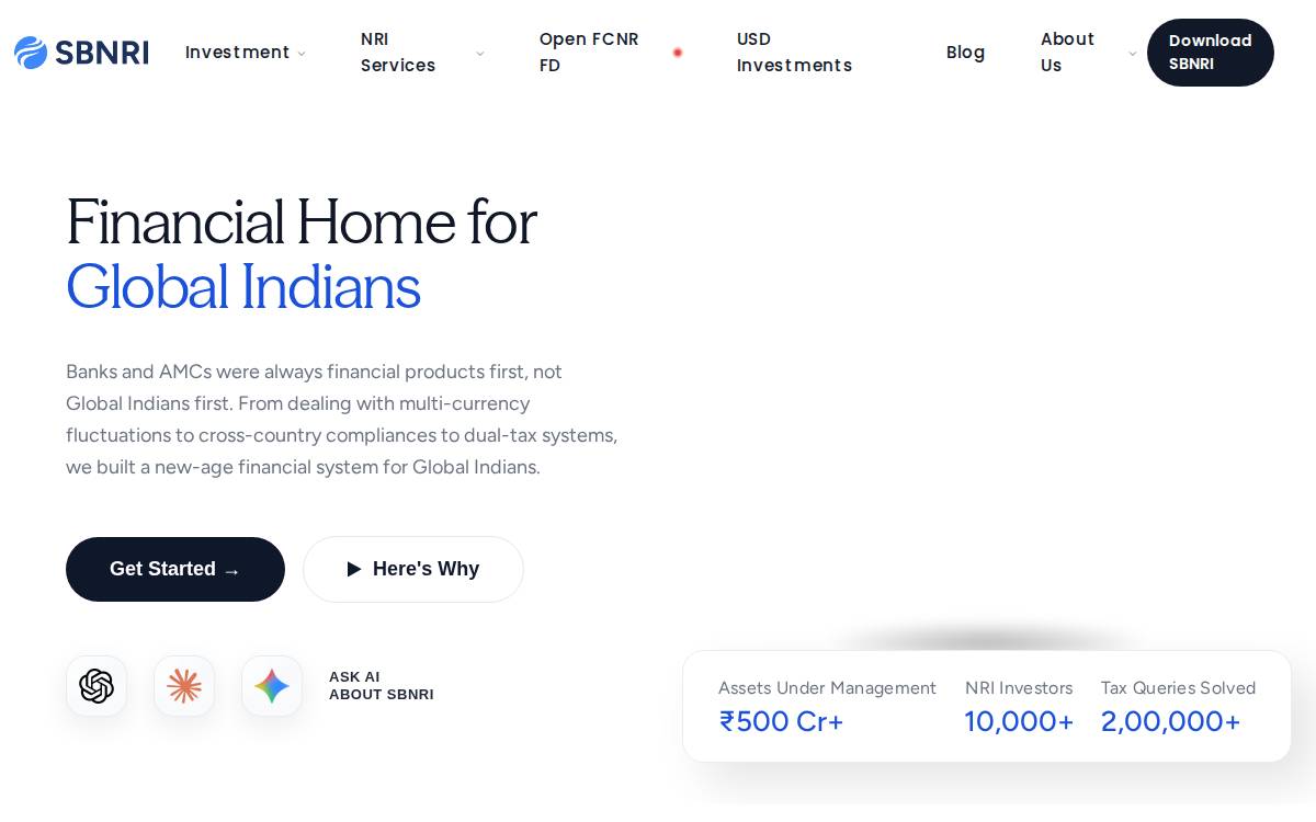 SBNRI website preview