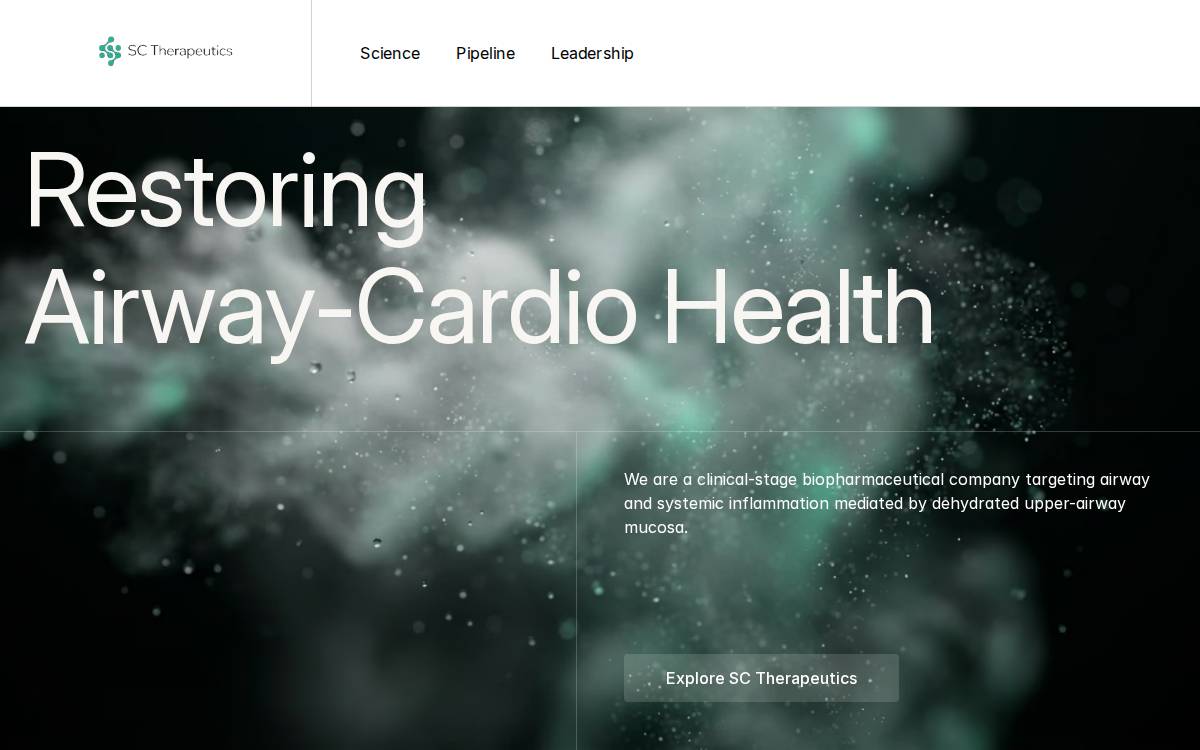 SC Therapeutics website preview