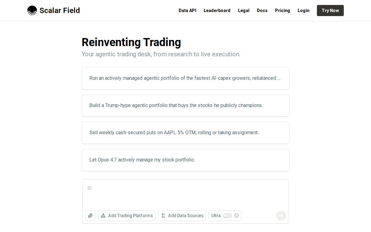 Scalar Field website preview