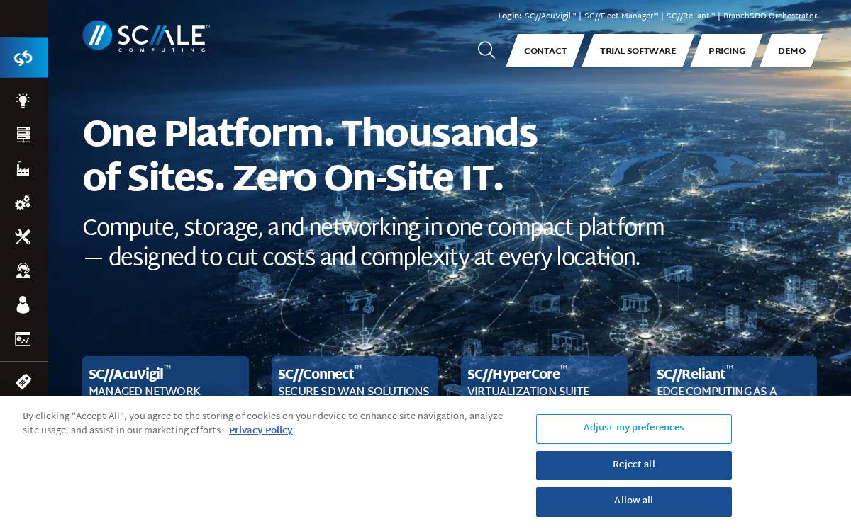 Scale Computing website preview