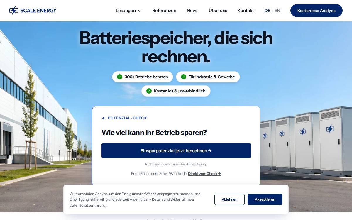 Scale Energy website preview