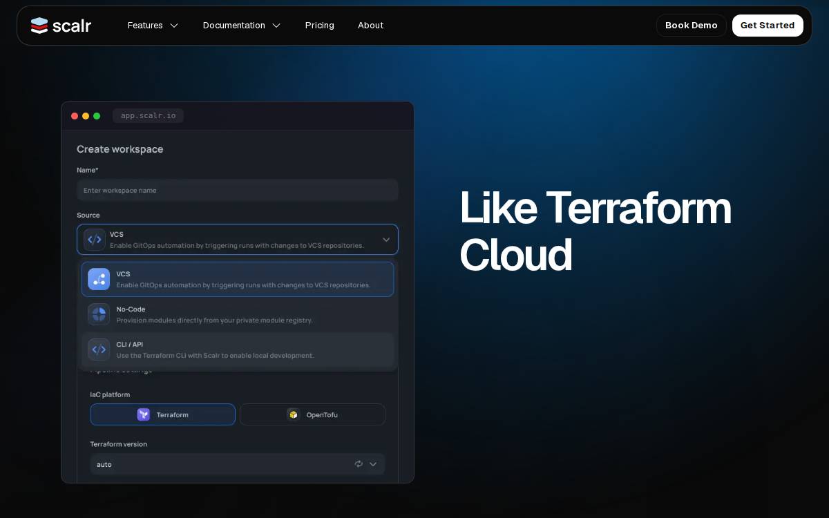 Scalr website preview
