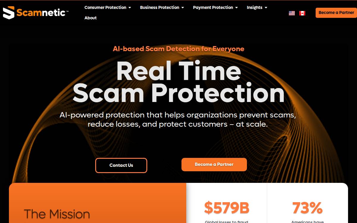 Scamnetic website preview