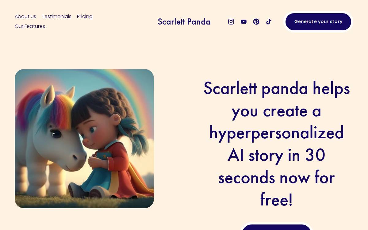 Scarlett Panda website preview