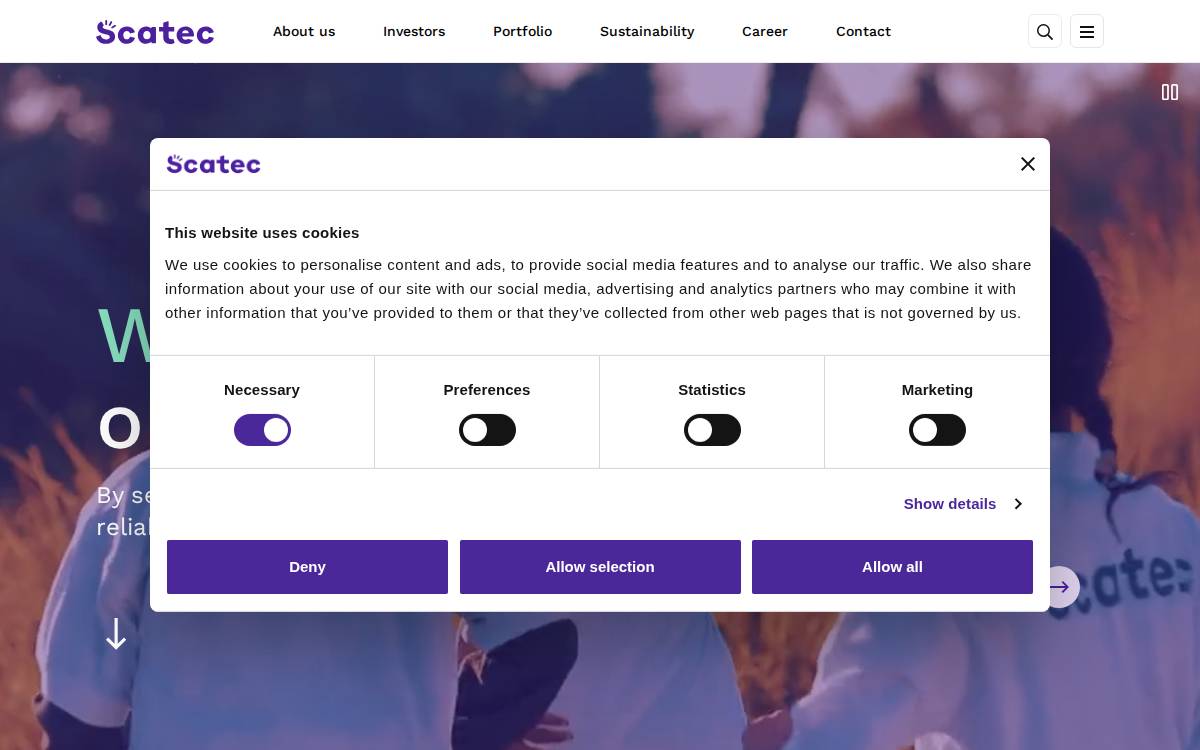 Scatec website preview