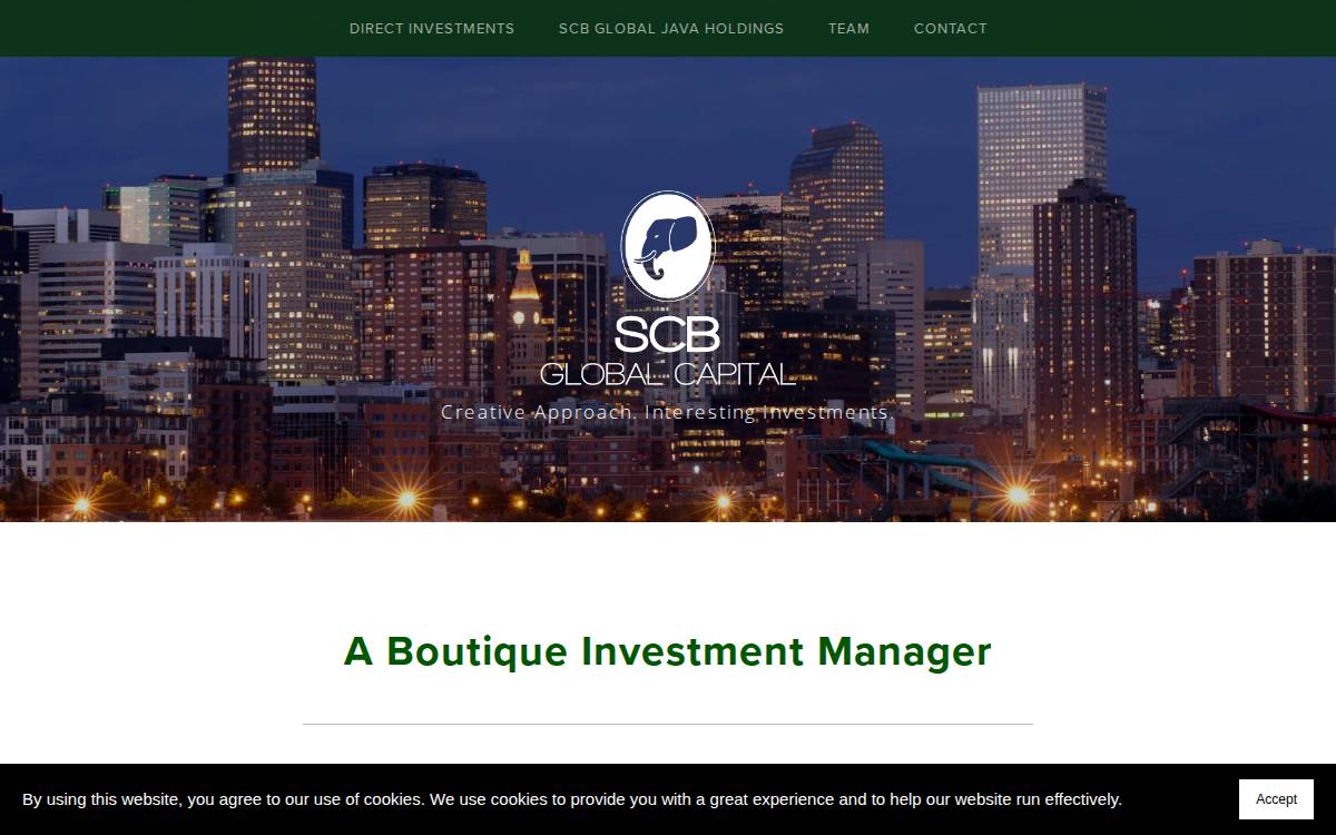 SCB Global Java Holdings website preview