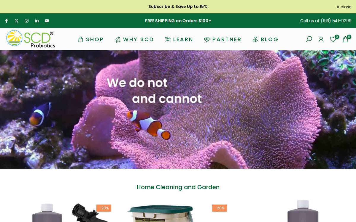 SCD Probiotics website preview