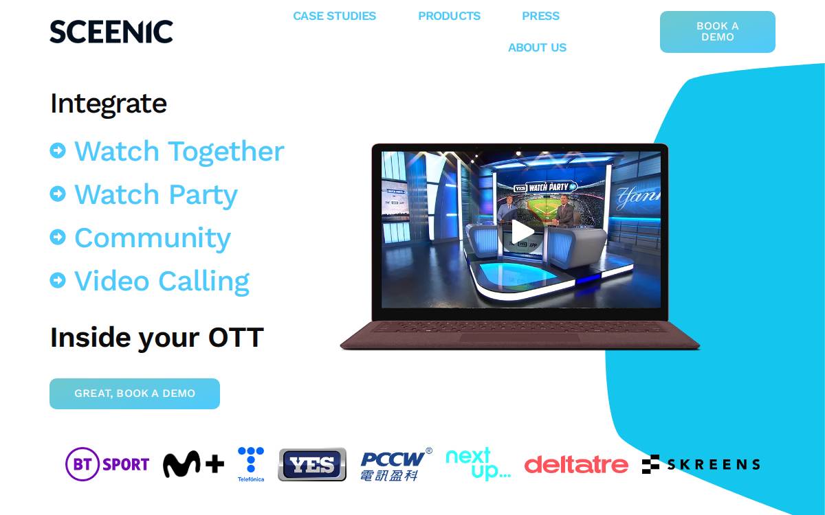 Sceenic website preview