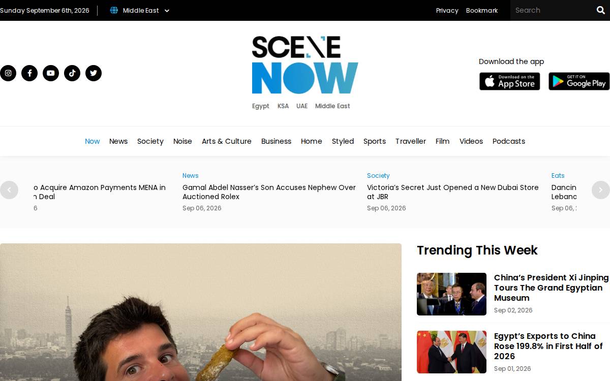 SceneNow website preview