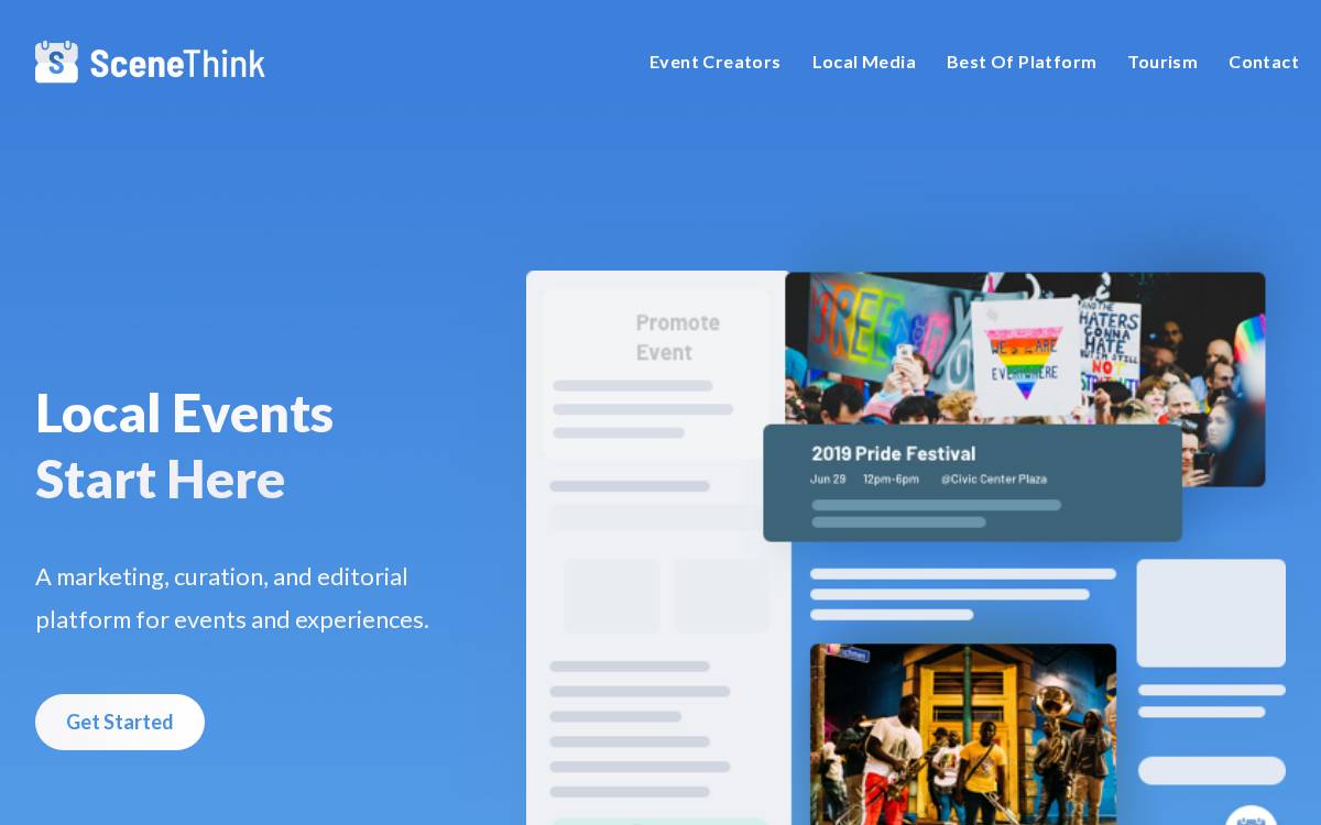 SceneThink website preview