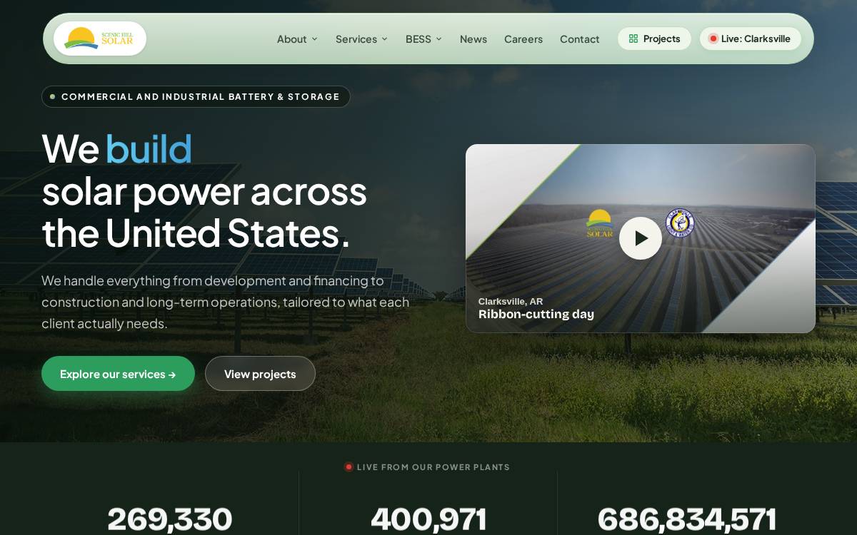 Scenic Hill Solar L website preview