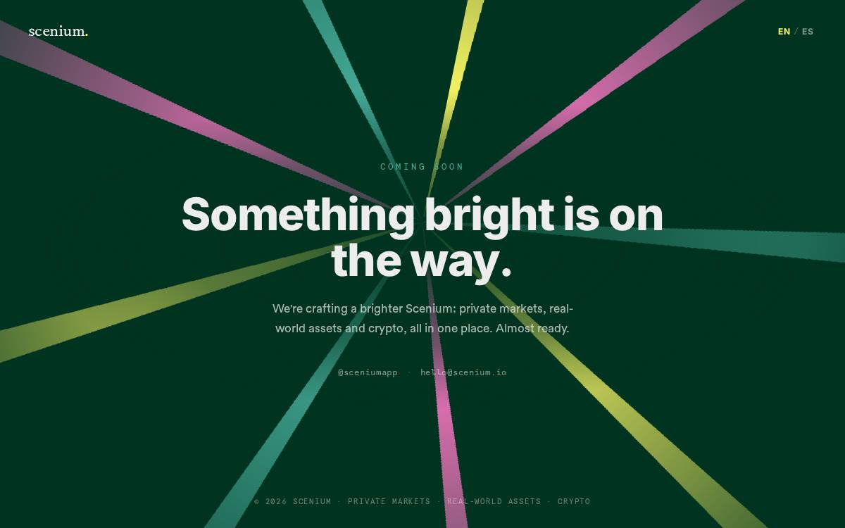 Scenium website preview