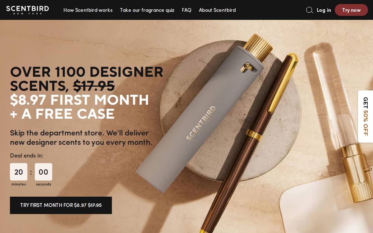 Scentbird website preview