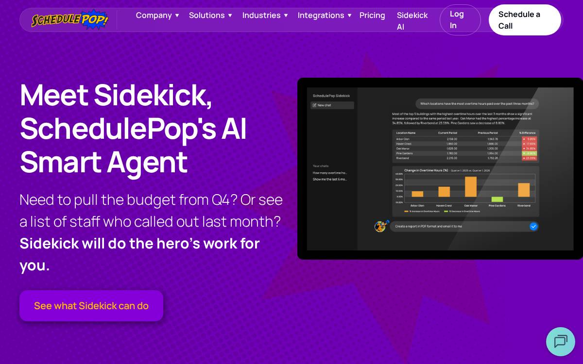 SchedulePop website preview