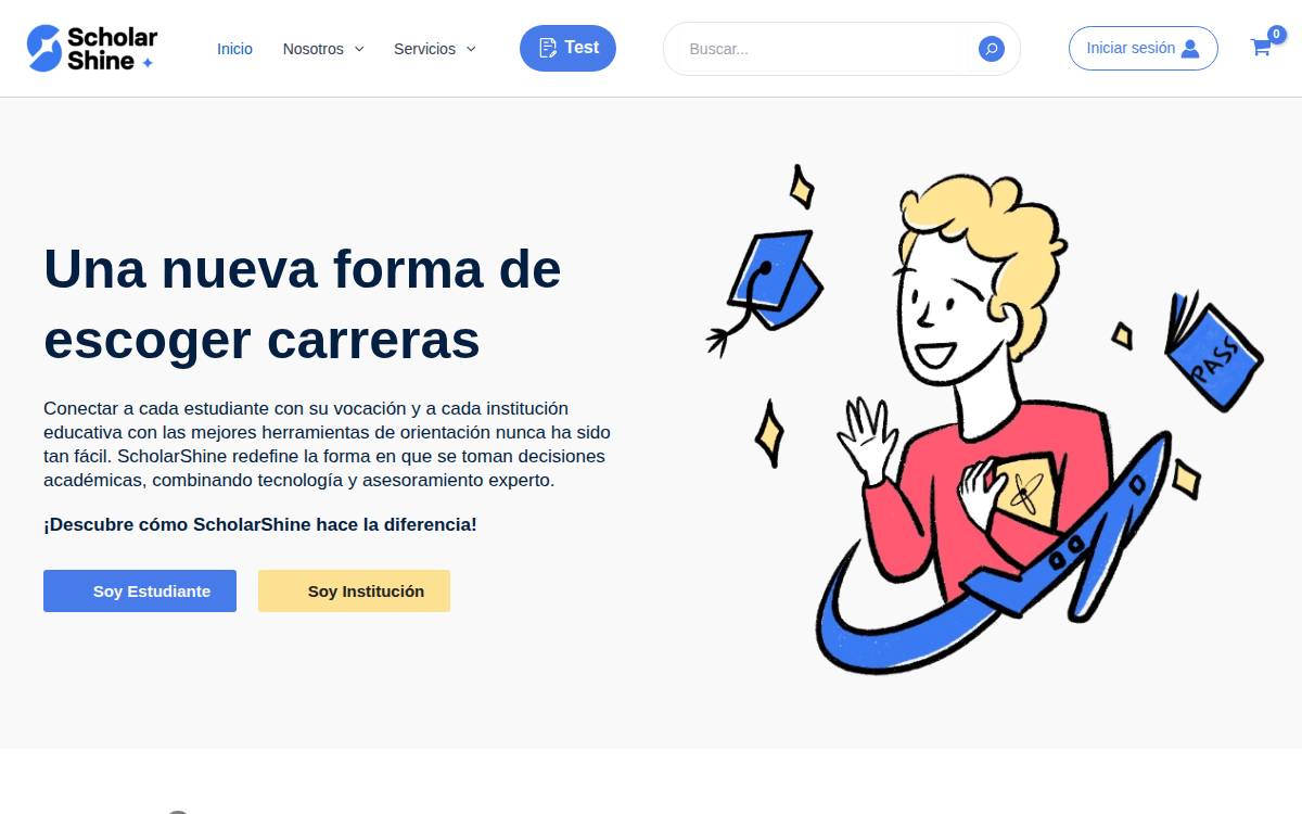 Scholarshine website preview