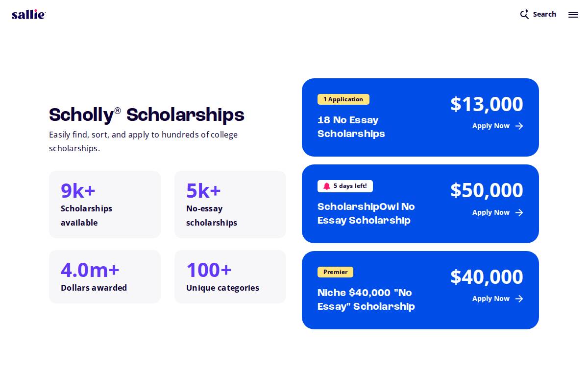 Scholly website preview
