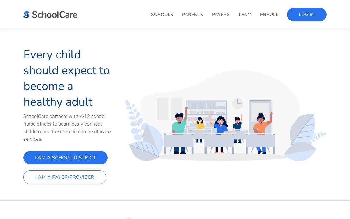 SchoolCare website preview