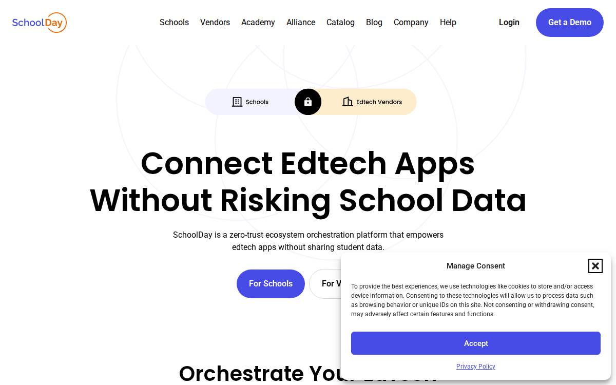 SchoolDay website preview