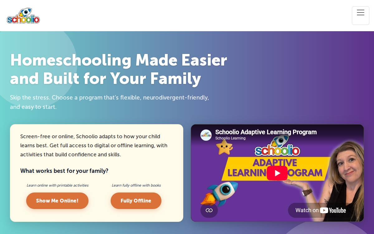 Schoolio website preview