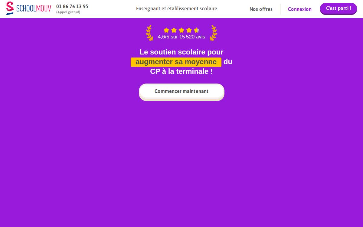 Schoolmouv website preview