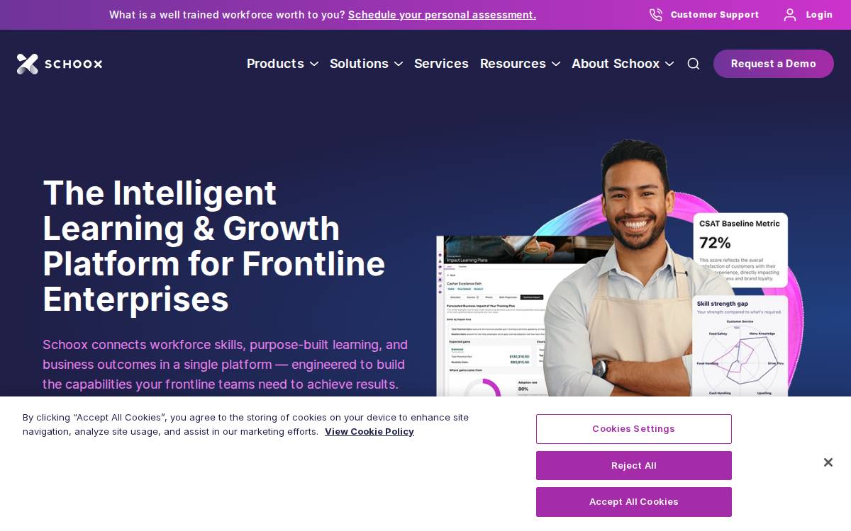 Schoox website preview