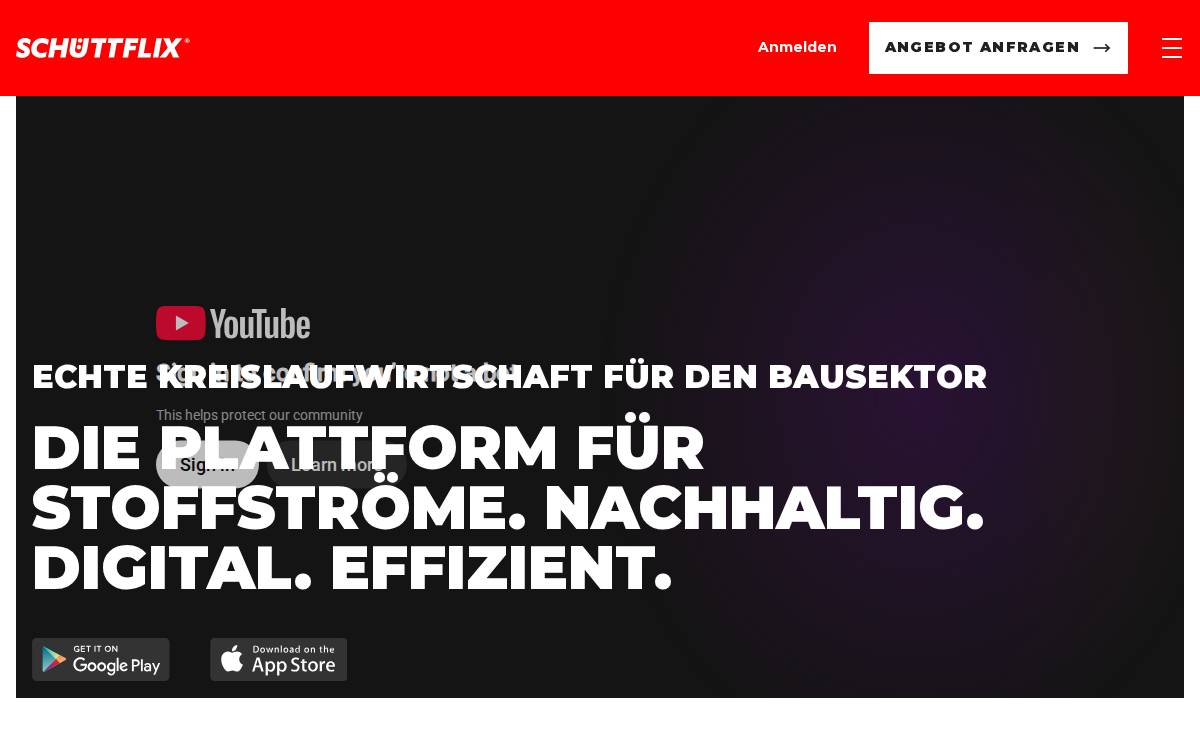 Schuttflix website preview