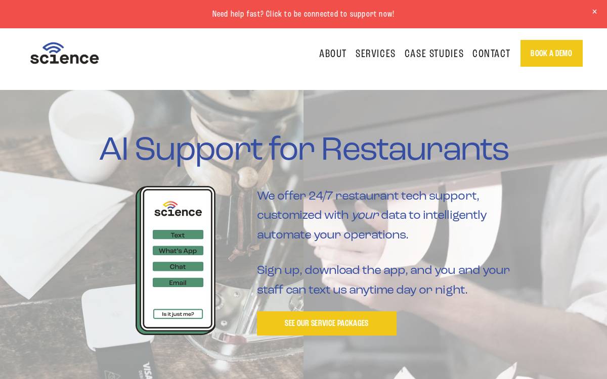 Science On Call website preview
