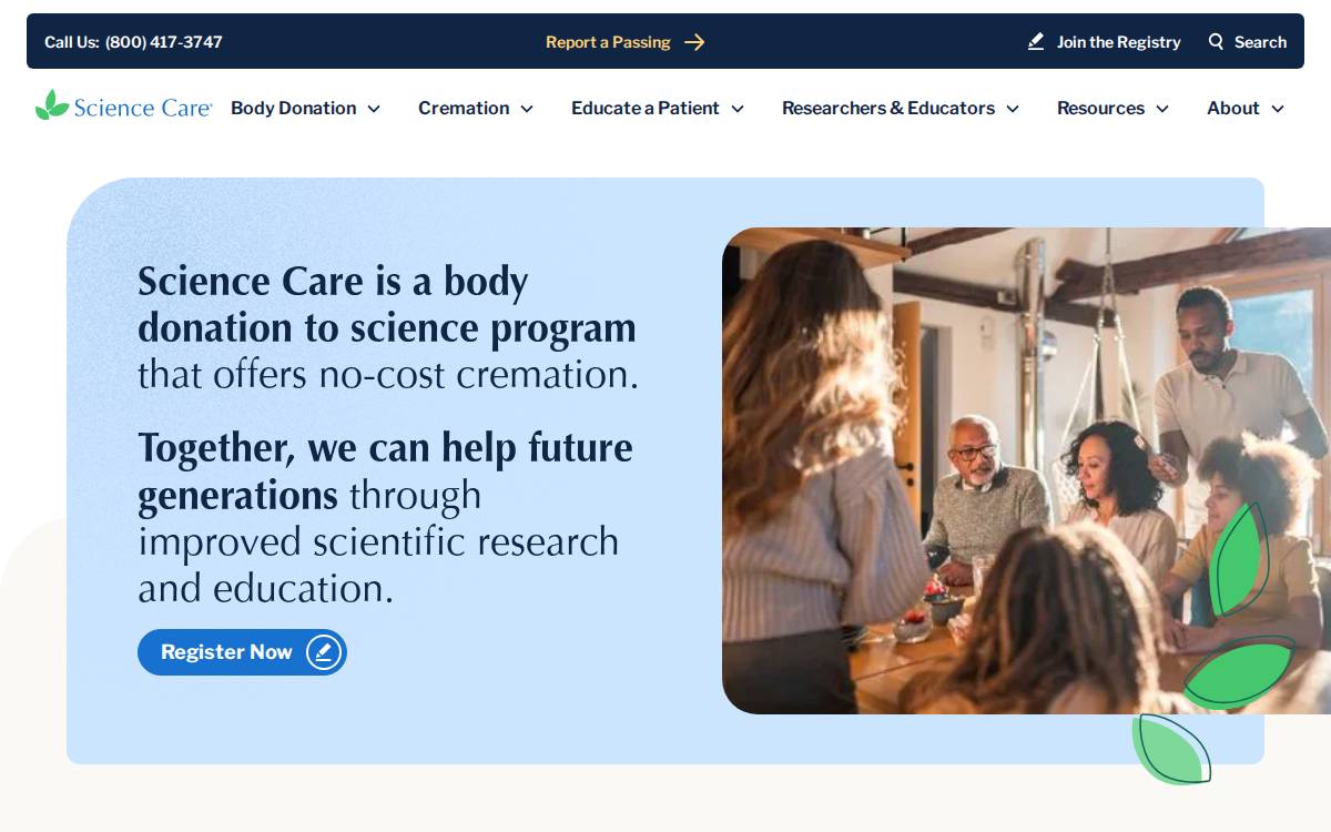 Science Care website preview