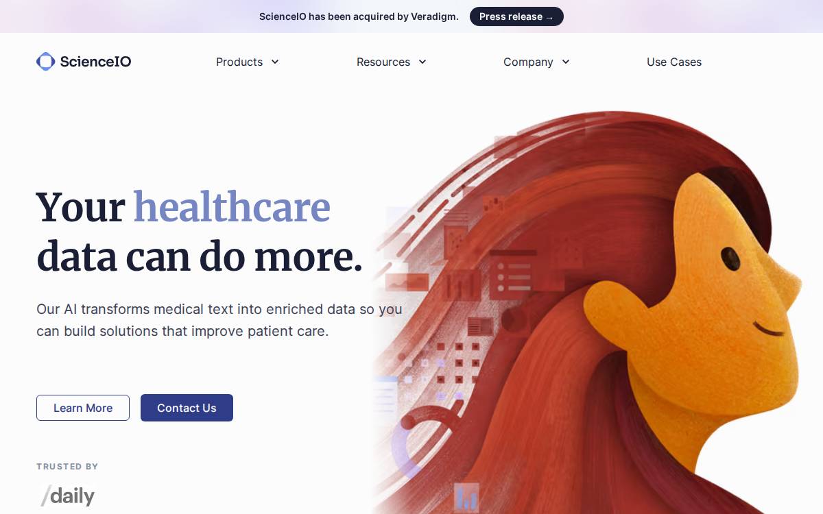 ScienceIO website preview