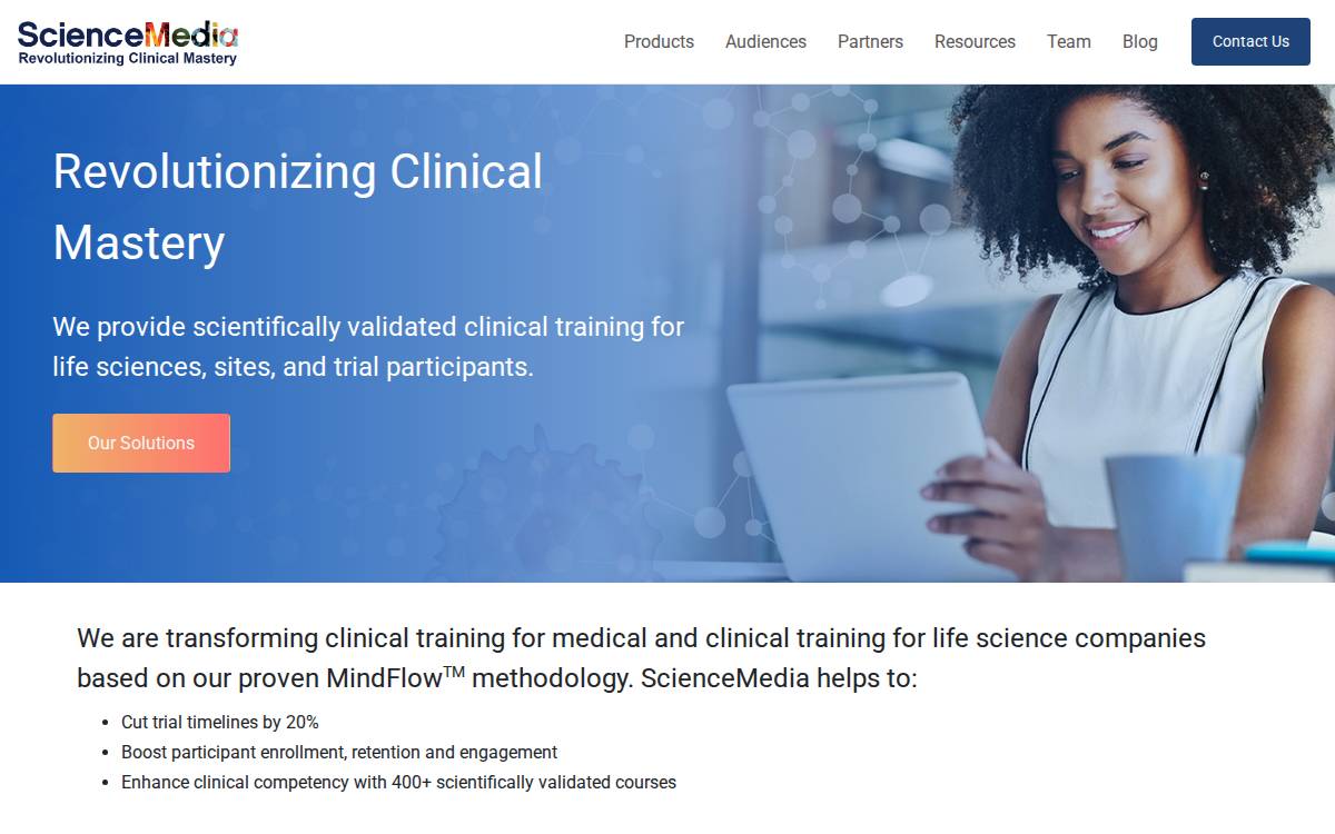 ScienceMedia website preview