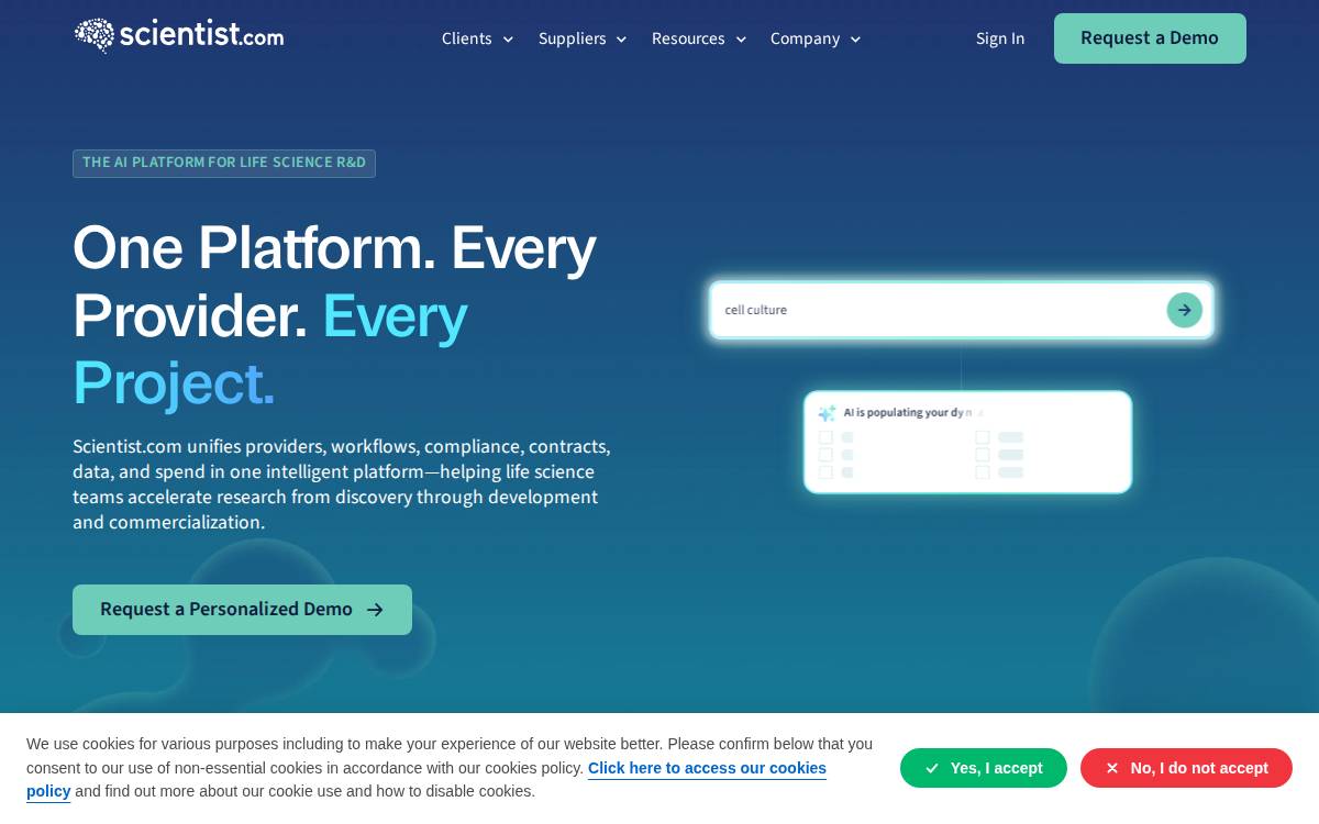 Scientist website preview