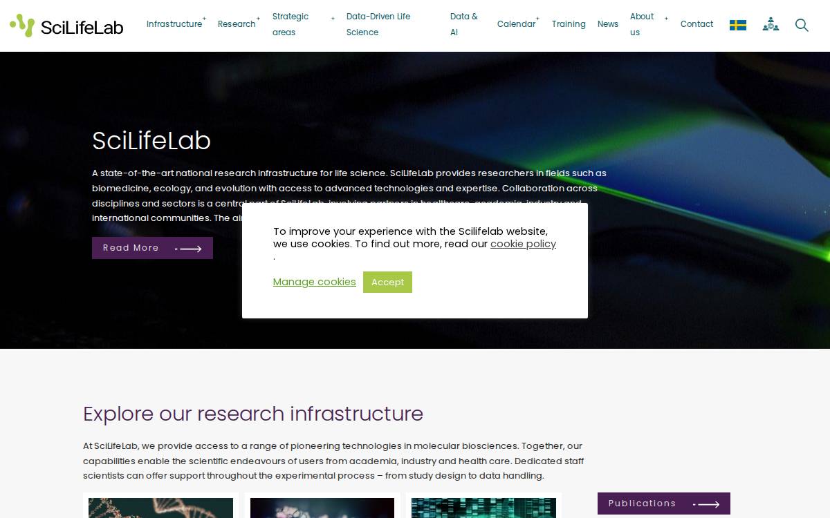 SciLifeLab website preview