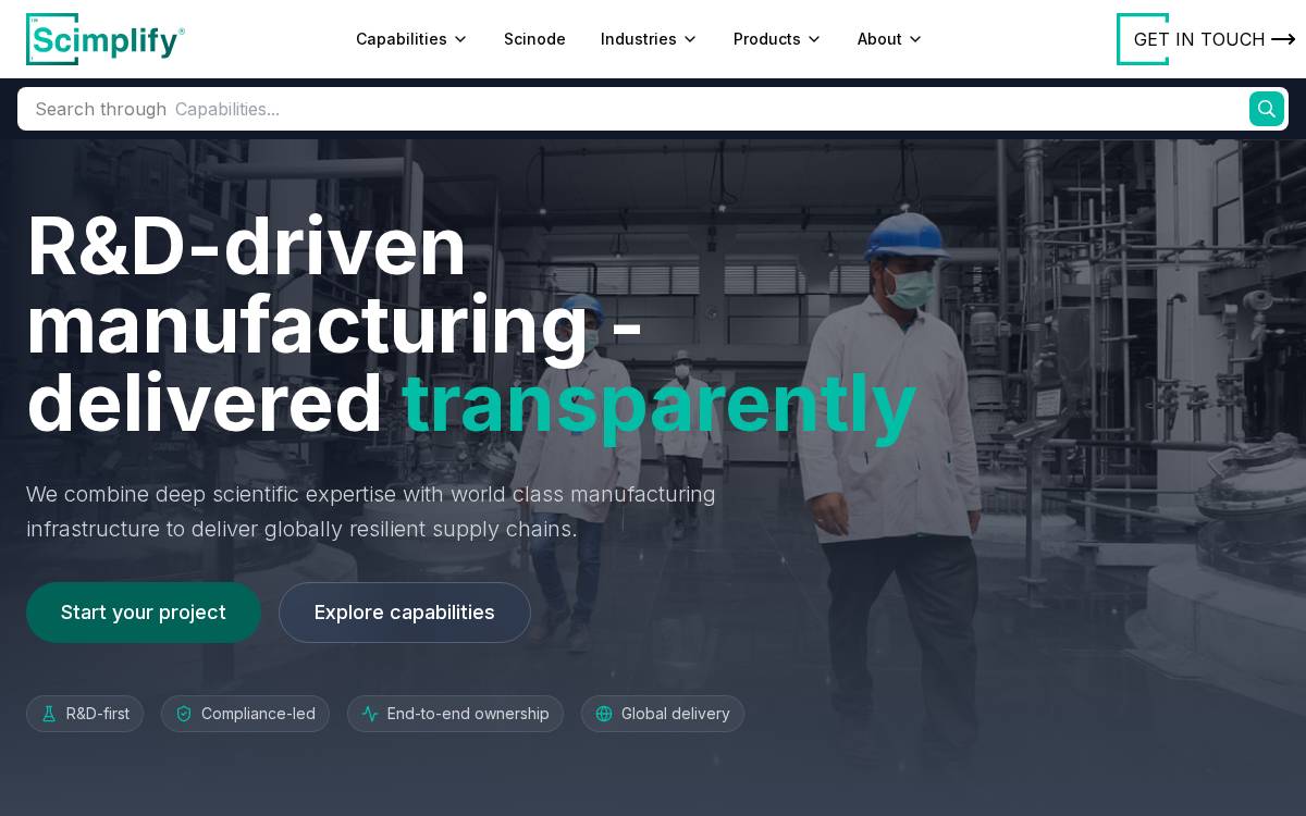Scimplify website preview
