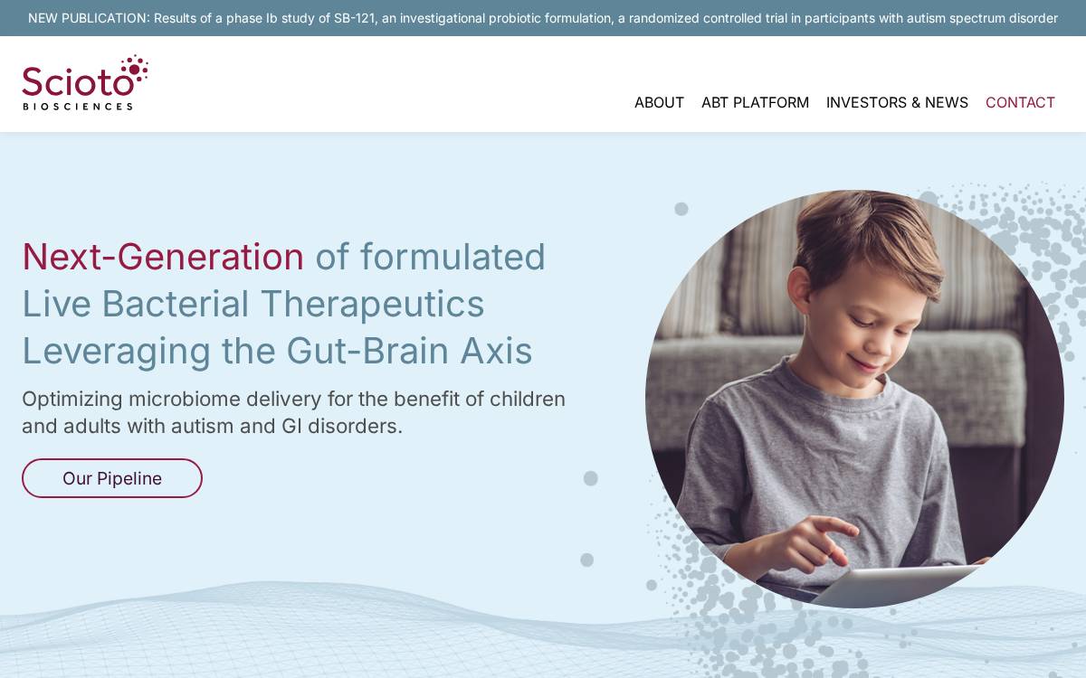 Scioto Biosciences website preview