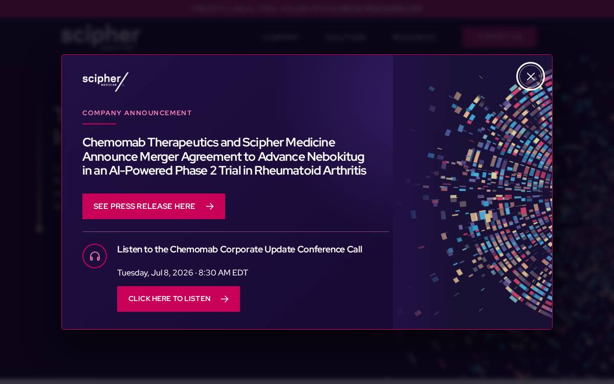 Scipher Medicine website preview