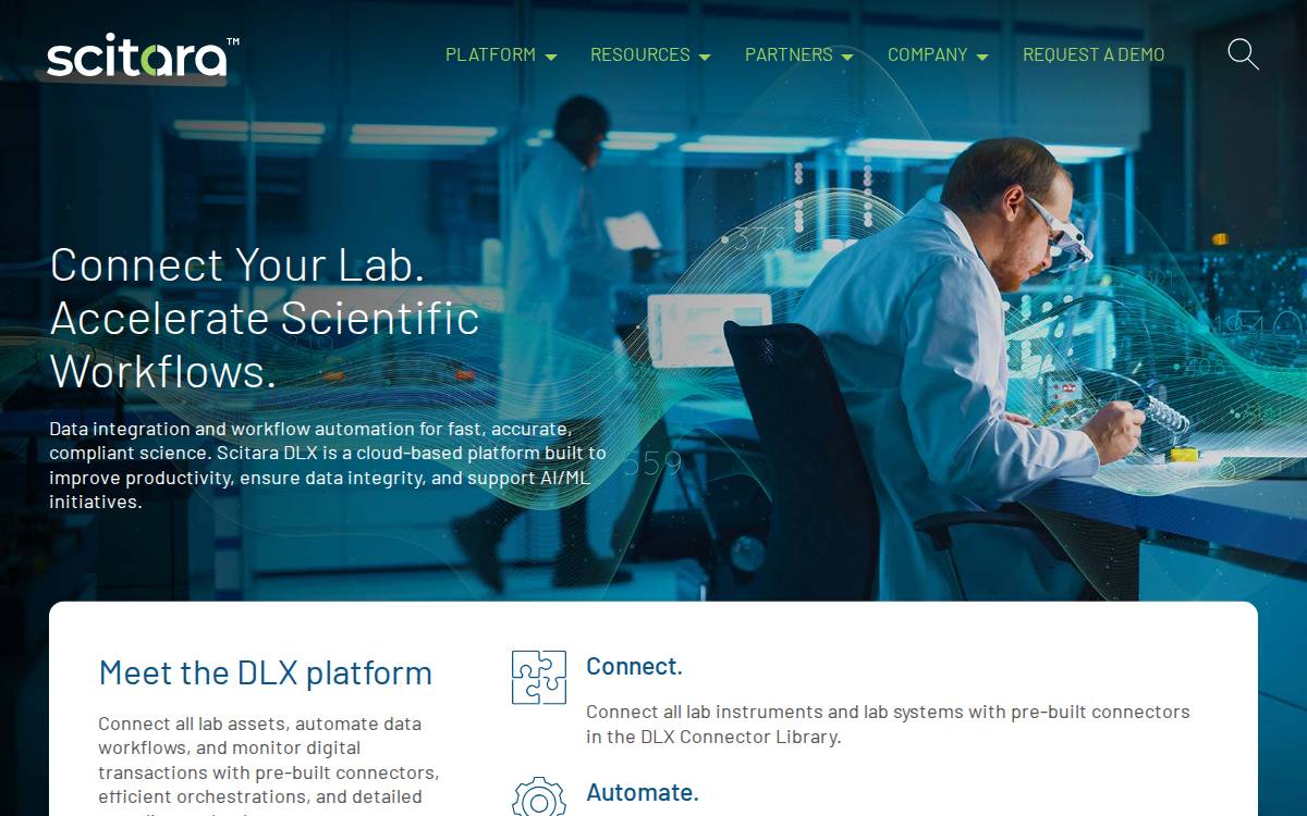 Scitara website preview