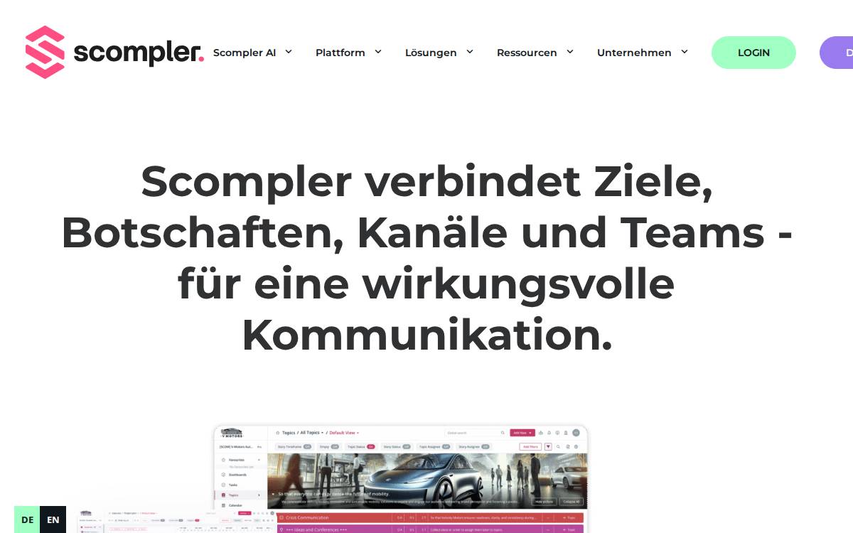 Scompler website preview
