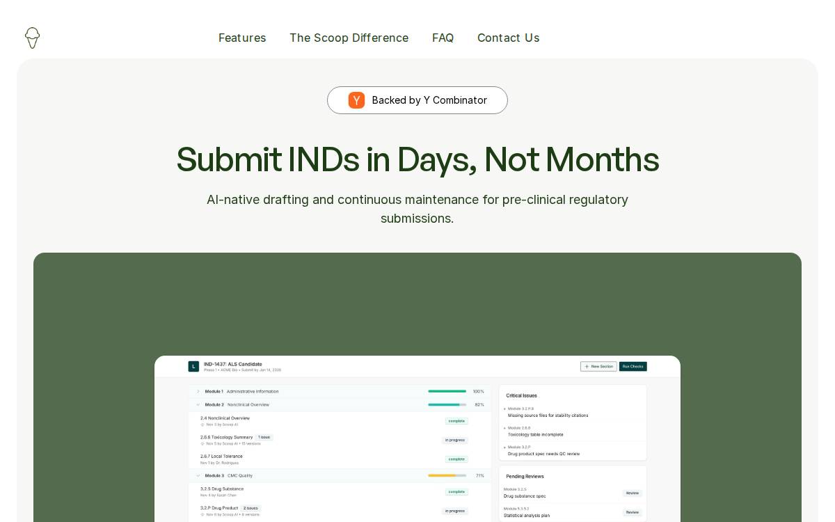 Scoop website preview
