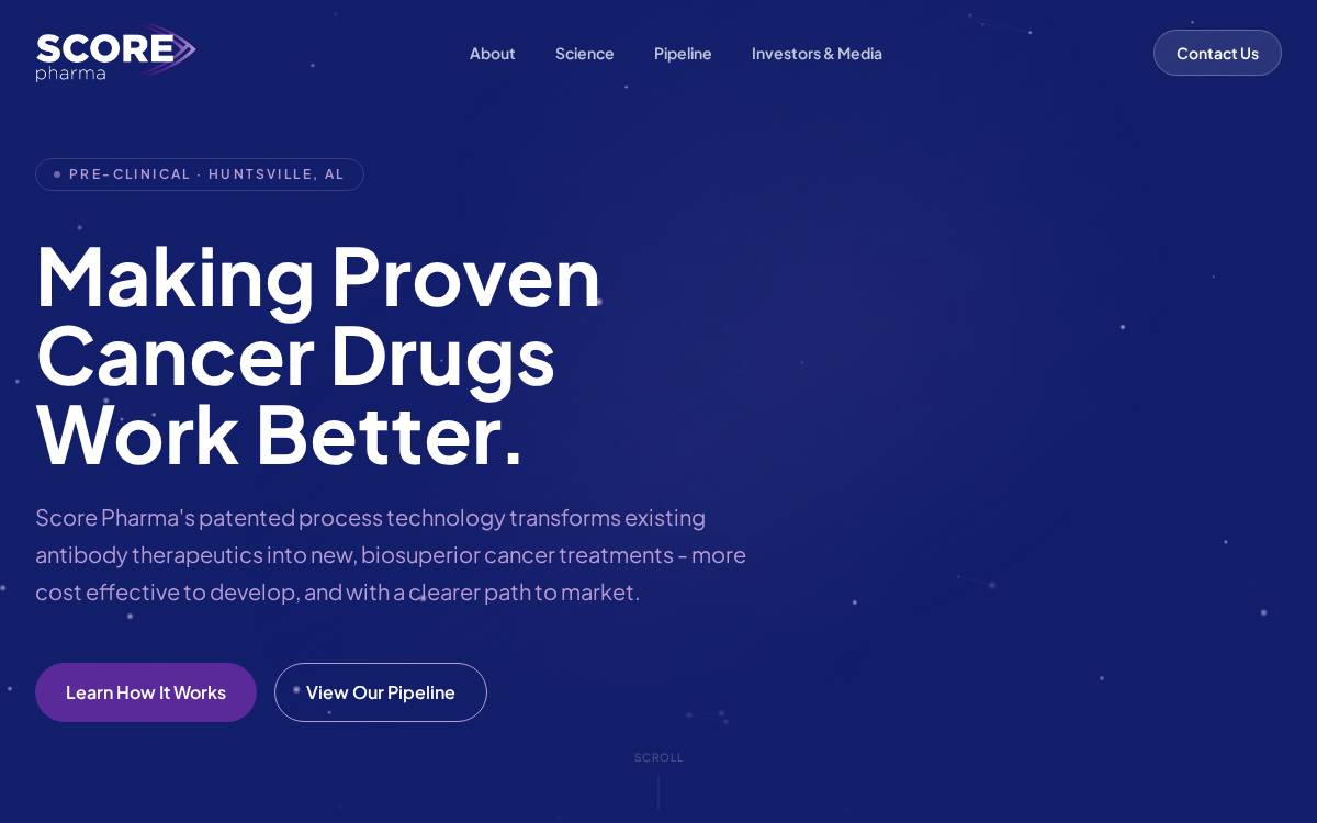 Score Pharma website preview