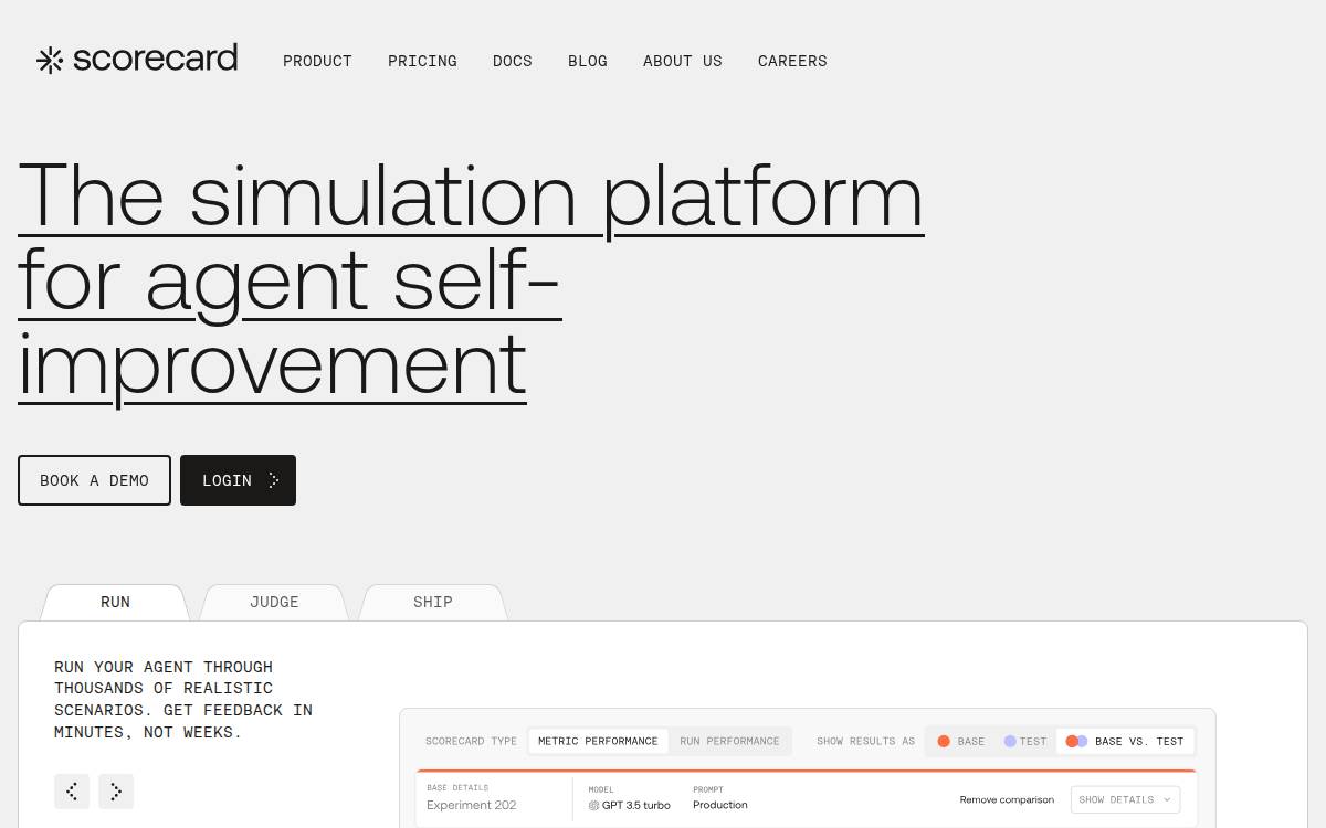 Scorecard website preview