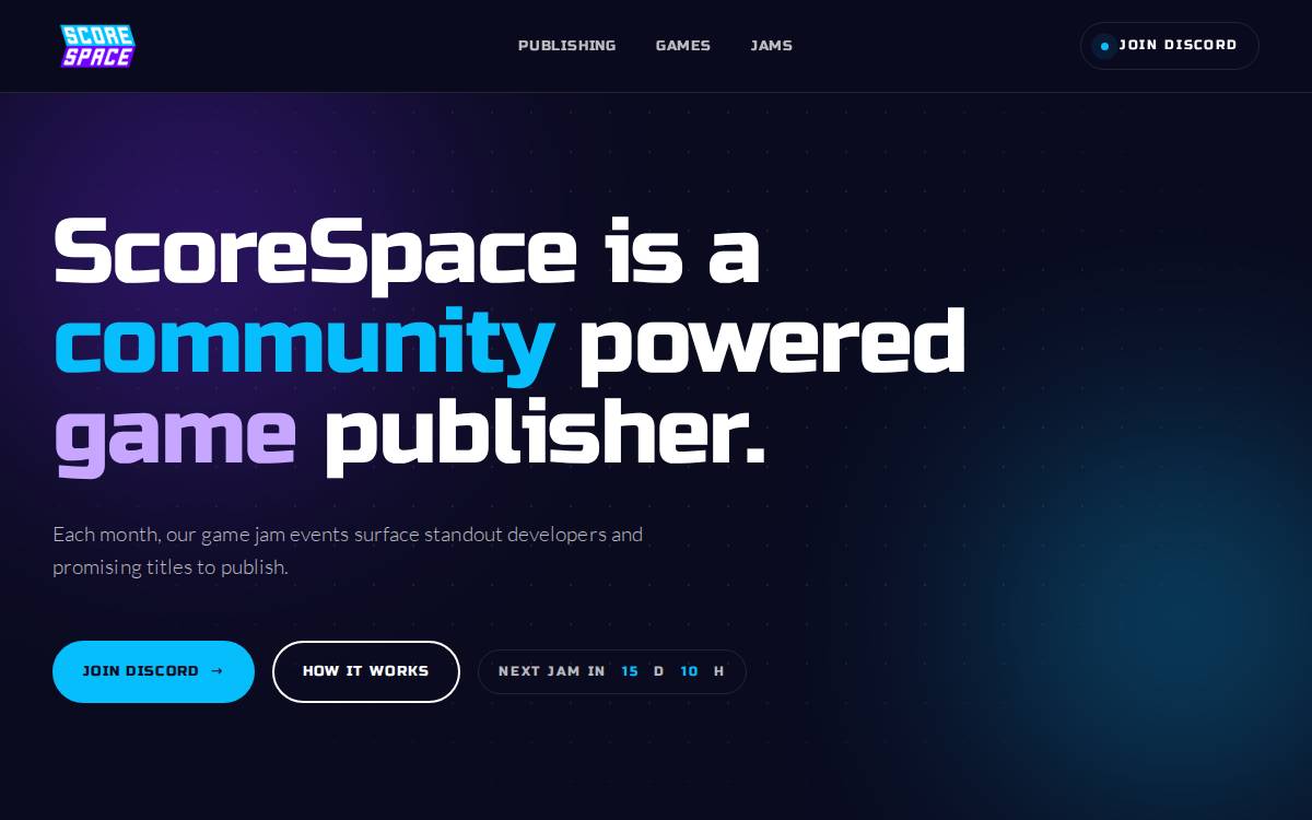 Scorespace website preview